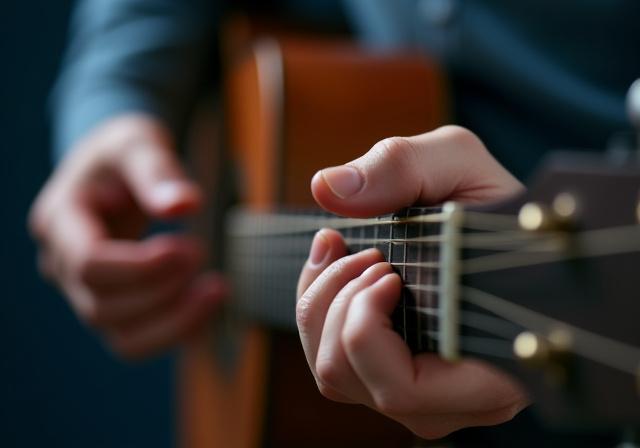 One on one guitar coaching session